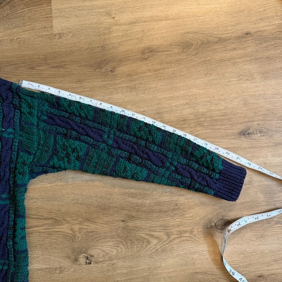 Vintage Knit Cardigan in Green and Navy - Picture 8 of 11